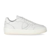 Witte Lage Mooie Leren Sneaker Philippe Model , White , Heren