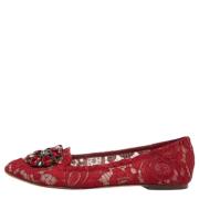 Pre-owned Lace flats Dolce & Gabbana Pre-owned , Red , Dames