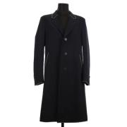 Pre-owned Wool outerwear Louis Vuitton Vintage , Blue , Dames