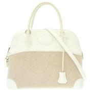 Pre-owned Leather handbags Hermès Vintage , White , Dames