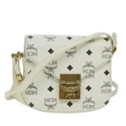Pre-owned Canvas shoulder-bags MCM Pre-owned , White , Dames
