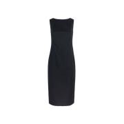 Katoenen Popeline Mouwloze Jurk Max Mara Studio , Black , Dames