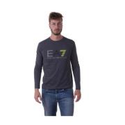 Donkergrijze Sportieve Prestatie T-Shirt Emporio Armani EA7 , Gray , H...