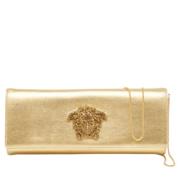 Pre-owned Leather clutches Versace Pre-owned , Yellow , Dames