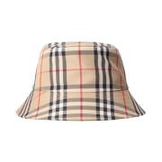 Vintage Check Emmer hoed Burberry , Beige , Dames