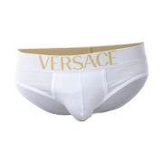 Lage Logo Slip Ondergoed Versace , White , Heren