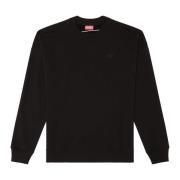 Sweatshirt with logo embroidery Diesel , Black , Heren