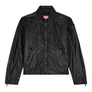 Nylon jacket with contrast detailing Diesel , Black , Heren