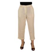 Cropped Trousers Dolce & Gabbana , Beige , Dames