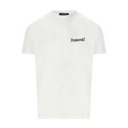 Cool Fit Wit Logo Print T-Shirt Dsquared2 , White , Heren
