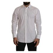 Wit Katoenen Slim Fit Overhemd Dolce & Gabbana , White , Heren