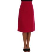 Elegante Roze Wol A-Lijn Rok Dolce & Gabbana , Red , Dames