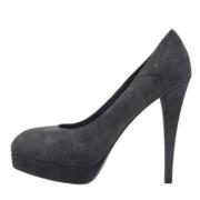 Pre-owned Suede heels Yves Saint Laurent Vintage , Blue , Dames