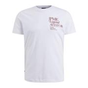 T-Shirt- PME S/S R-Neck Single Jersey PME Legend , White , Heren