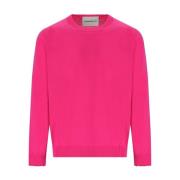 Round-neck Knitwear Amaránto , Pink , Heren