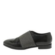 Pre-owned Leather flats Jimmy Choo Pre-owned , Black , Dames