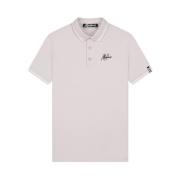 Signature Polo in Taupe/Wit Herenlions , Beige , Heren