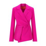 Fuchsia Blazer met Revers Kraag Stine Goya , Pink , Dames