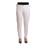 Witte Mid Waist Tapered Broek Jacob Cohën , White , Dames