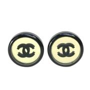 Pre-owned Metal earrings Chanel Vintage , Gray , Dames