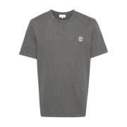 Fox Head Patch Grijze T-shirt Maison Kitsuné , Gray , Heren