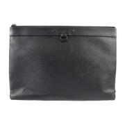 Pre-owned Leather clutches Louis Vuitton Vintage , Black , Dames