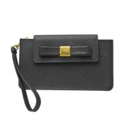 Pre-owned Leather clutches Prada Vintage , Black , Dames