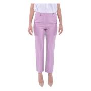 Rechte Pijp Hoge Taille Enkellange Broek Max Mara Weekend , Pink , Dam...