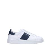 Witte Platte Sneakers Trendy Leer Woolrich , White , Heren