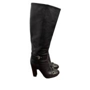 Pre-owned Leather boots Dior Vintage , Black , Dames