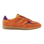 Oranje Leren Sneakers Alohas , Orange , Dames