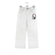 Pre-owned Cotton bottoms Louis Vuitton Vintage , White , Dames