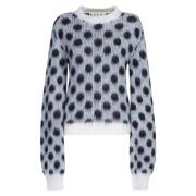 Mohair Blend Polka Dot Pullover Marni , Multicolor , Dames