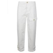 Tapered Trousers Pinko , White , Dames