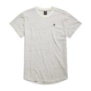 Biologisch Katoenen T-shirt met Omgeslagen Mouwen G-star , White , Her...