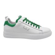 Wit Groen Leren Sneakers Pantofola d'Oro , White , Heren