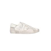 Distressed White Low-Top Skate Sneakers Philippe Model , Multicolor , ...