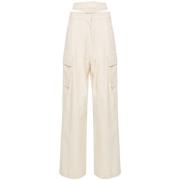 Witte Broek Andrea Adamo , White , Dames