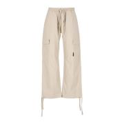 Cropped Trousers Msgm , Beige , Heren