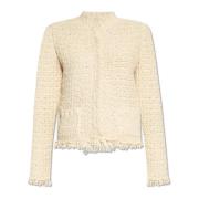 Tweed jasje met gewatteerde achterkant Moncler , Beige , Dames