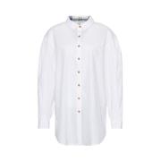 Oversized Katoenen Shirt Barbour , White , Dames