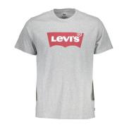 Grijze Katoenen T-Shirt met Print Levi's , Gray , Heren