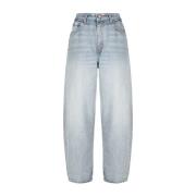 Organische hoge taille taps toelopende jeans Ganni , Blue , Dames