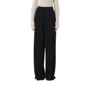 Wide Trousers Pt01 , Black , Dames