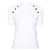 T-Shirts Balmain , White , Dames