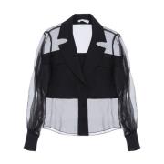 Klassieke Witte Button-Up Overhemd MVP wardrobe , Black , Dames