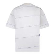 Gestreept Voorpand Print Casual T-Shirt Burberry , White , Heren