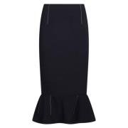 Viscose-Cady Midi Rok met Ruches Marni , Black , Dames