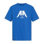 T-shirt met logo Ader Error , Blue , Unisex