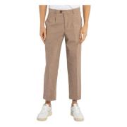 Cropped Trousers Amaránto , Beige , Heren